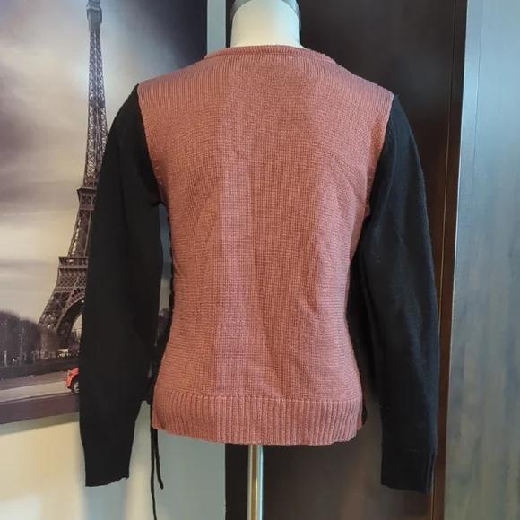 Black and Pink Women's Sweater - Picture 5 of 6